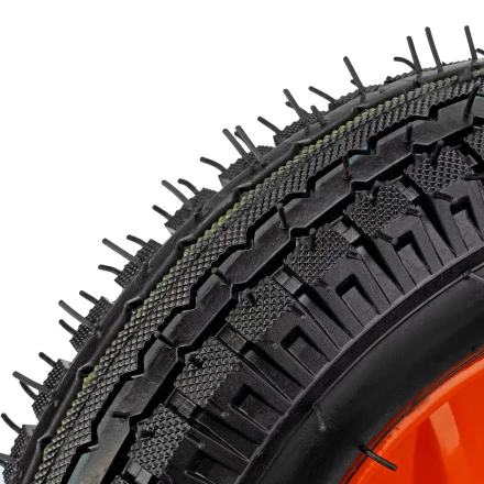 Колесо пневматическое усиленное, шина 8PR, 4.00-8 D400 мм, внутренний диаметр подшипника 12 мм, длина оси 90 мм Palisad купить в Нижневартовске