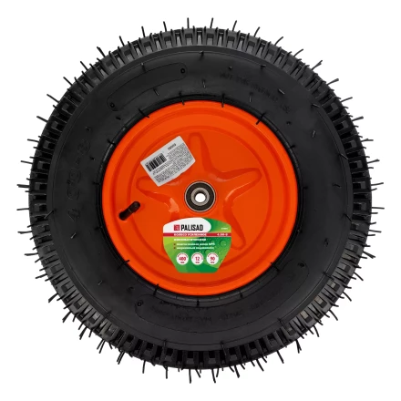 Колесо пневматическое усиленное, шина 8PR, 4.00-8 D400 мм, внутренний диаметр подшипника 12 мм, длина оси 90 мм Palisad купить в Нижневартовске