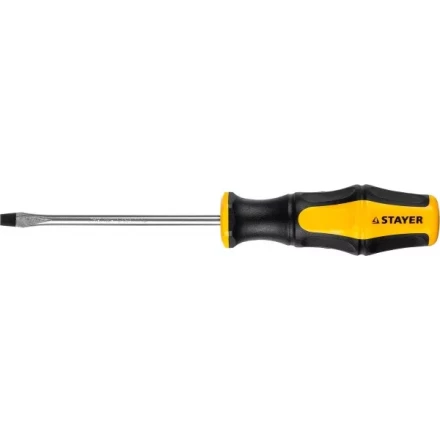 Отвертка STAYER "MASTER" "HERCULES", Сr-V, противоскользящая рукоятка, SL5,0x100мм 25051-05-10_z02 купить в Нижневартовске