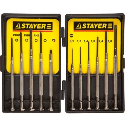 STAYER "MASTER". Набор: Отвертки часовые для особо точных работ, с цельнометаллическими рукоятками 2560-H11_z01 купить в Нижневартовске