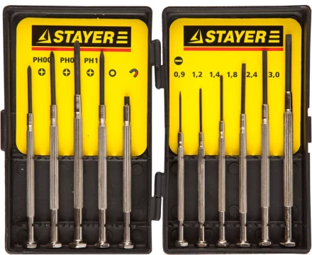 STAYER "MASTER". Набор: Отвертки часовые для особо точных работ, с цельнометаллическими рукоятками 2560-H11_z01 купить в Нижневартовске