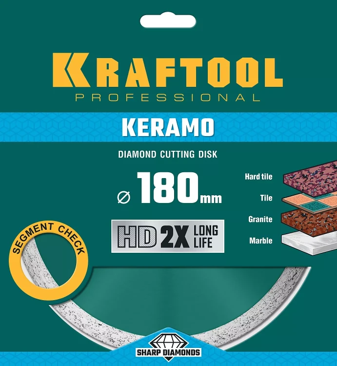 Диск алмазный отрезной для УШМ KERAMO 36684-180 купить в Нижневартовске