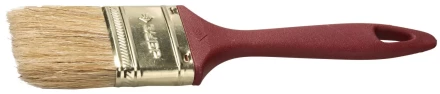 Кисть плоская ЗУБР "УНИВЕРСАЛ-МАСТЕР" "КП-11", натуральная щетина, пластмассовая ручка, 38мм 4-01011-038 купить в Нижневартовске