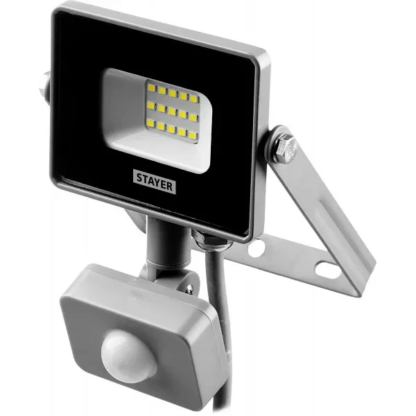 Прожектор LEDPro светодиодный, STAYER Profi 57133-10, датчик движения, 10Вт 57133-10 купить в Нижневартовске