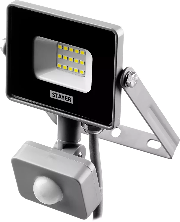 Прожектор LEDPro светодиодный, STAYER Profi 57133-10, датчик движения, 10Вт 57133-10 купить в Нижневартовске