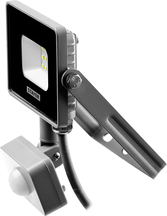 Прожектор LEDPro светодиодный, STAYER Profi 57133-10, датчик движения, 10Вт 57133-10 купить в Нижневартовске