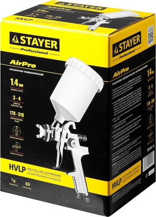 Краскопульт пневматический STAYER &quot;PROFESSIONAL&quot; AirPro, 1,4мм 06476-1.4 купить в Нижневартовске