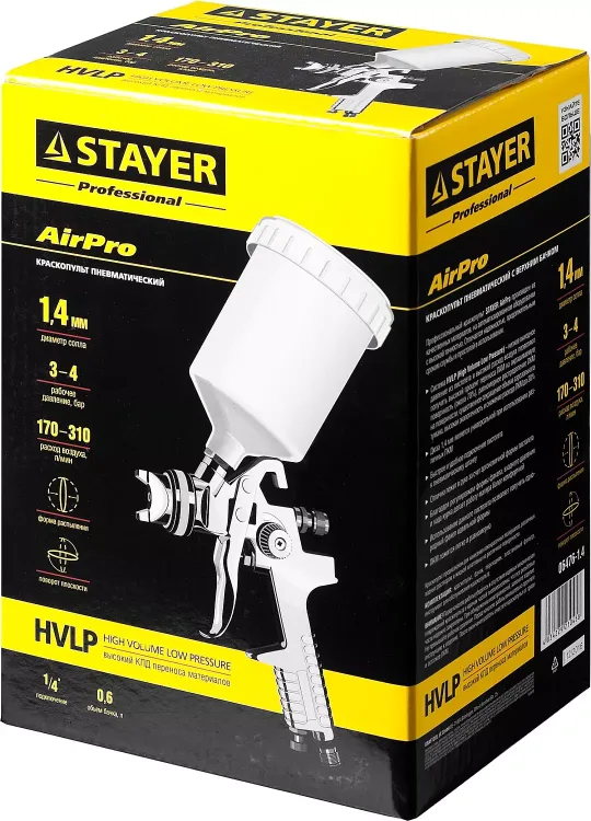 Краскопульт пневматический STAYER "PROFESSIONAL" AirPro, 1,4мм 06476-1.4 купить в Нижневартовске