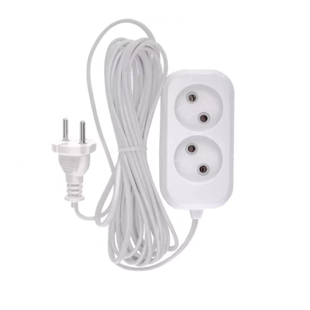 Удлинитель бытовой без заземления 5 м 2 розетки 6 А серия УХ6 Denzel 95922 купить в Нижневартовске