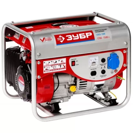 Электростанция ЗУБР бензиновая, 4-х тактная, ручной пуск, 220В, 1500Вт ЗЭСБ-1500 купить в Нижневартовске