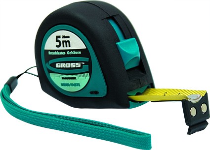 Рулетка &quot;Ergonomisch&quot; 5 м x 19 мм магнитный обрезиненный зацеп  GROSS 31102 купить в Нижневартовске