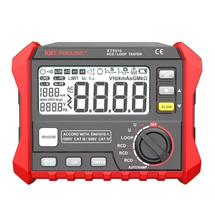 Тестер параметров УЗО и петли фаза-ноль цифровой КВТ KT 5910 (87241) купить в Нижневартовске