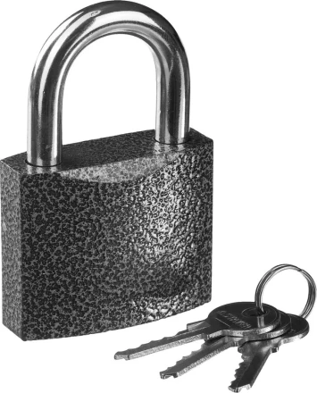 Замок STAYER "STANDARD" навесной, металлический корпус, закаленная дужка, 63 мм 37160-60 купить в Нижневартовске