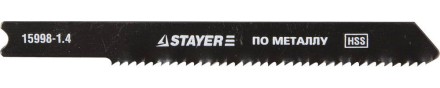 Полотна STAYER &quot;PROFI&quot;, U118A, для эл/лобзика, HSS, по металлу (1,5-2мм), US-хвост., шаг 1,4мм, 50мм, 2шт 15998-1.4_z01 купить в Нижневартовске