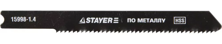 Полотна STAYER "PROFI", U118A, для эл/лобзика, HSS, по металлу (1,5-2мм), US-хвост., шаг 1,4мм, 50мм, 2шт 15998-1.4_z01 купить в Нижневартовске