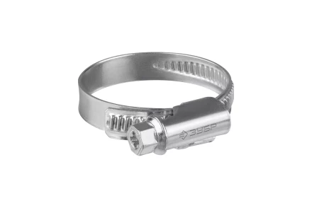 ЗУБР Х-9Н, 10 - 18 мм, накатная лента 9 мм, цинк, 50 шт, червячный хомут (37807-18) купить в Нижневартовске