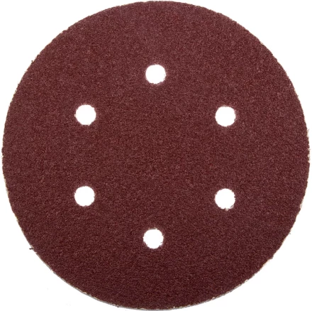 Круг шлифовальный ЗУБР "МАСТЕР" универсальный, из абразивной бумаги на велкро основе, 6 отверстий, Р60, 150мм, 5шт 35566-150-060 купить в Нижневартовске