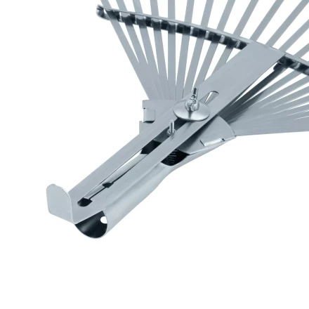 Грабли веерные стальные Palisad, 300 - 480 мм, 22 плоских зуба, оцинкованные,раздвижные, без черенка, 617675 купить в Нижневартовске