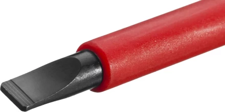 Отвертка KRAFTOOL, высоковольтная, Cr-Mo-V стержень, двухкомпонент. маслобензостойкая рукоятка, SL, 4,0х100мм 250083-4.0-100 купить в Нижневартовске