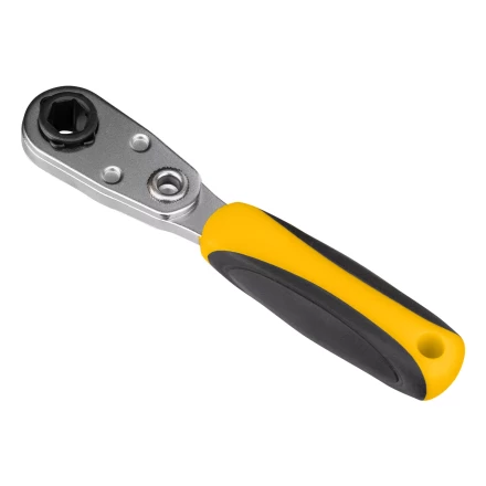 Ключ-трещотка для бит 1/4" Denzel 11633, 52 зуба, CrMo, адаптер для торцевых головок Denzel купить в Нижневартовске