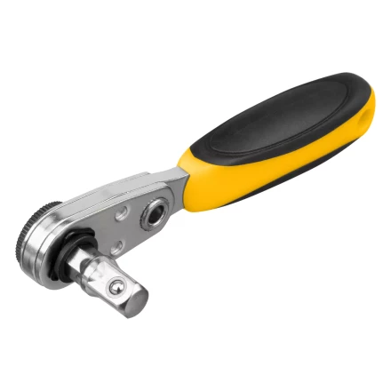 Ключ-трещотка для бит 1/4" Denzel 11633, 52 зуба, CrMo, адаптер для торцевых головок Denzel купить в Нижневартовске