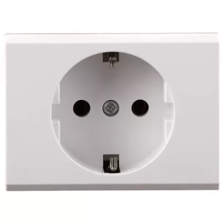 Розетка СВЕТОЗАР "ЭФФЕКТ" с заземлением, одинарная, без вставки и рамки, цвет белый, 16А/~250В SV-54400-W купить в Нижневартовске