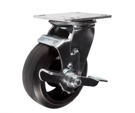 Колесо большегрузное поворотное SCdb 63 150 мм обрезиненное с тормозом РФ 1030004 купить в Нижневартовске