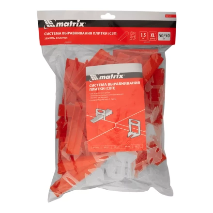 Комплект зажим + клин для системы выравнивания плитки СВП Ворота XL, 50/50 шт. в пакете Matrix 88124 купить в Нижневартовске