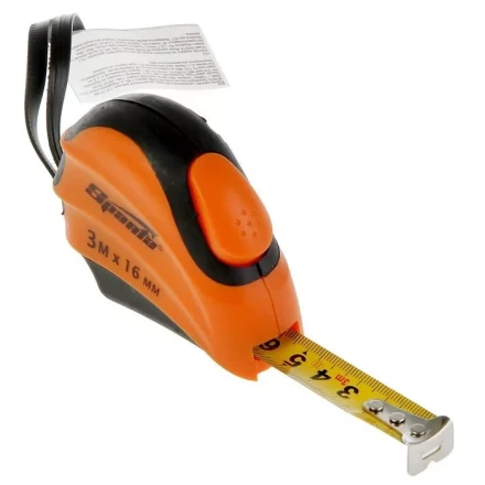 Рулетка 3 м х 16 мм SPARTA Automatic двухкомпонентный корпус автоматическая фиксация артикул 31330 купить в Нижневартовске