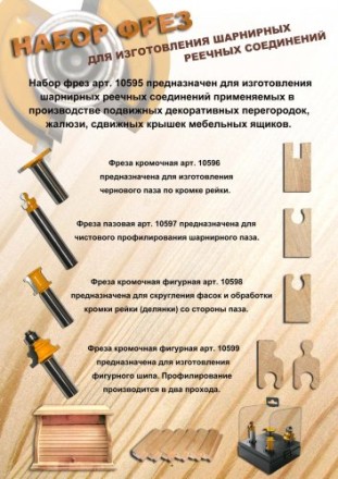 Набор фрез д/изг шарнирного соед хв 12мм 4шт Энкор 10595 купить в Нижневартовске