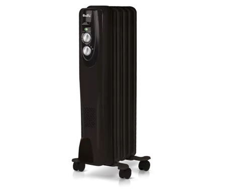 Маслянный радиатор обогреватель электрический BALLU Classic black BOH/CL-05BRN 1000 купить в Нижневартовске