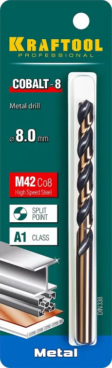 Сверла по металлу HSS-Co 29656-8 купить в Нижневартовске