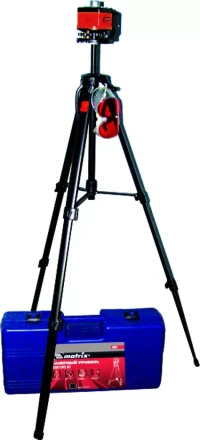 Уровень лазерный 100 мм штатив 1300 мм крутящ. голова ротац. набор в пласт.кейсе  MATRIX MASTER 35031 купить в Нижневартовске