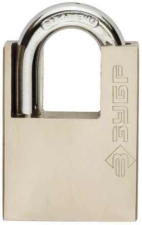 Замок навесной ЗУБР &quot;серия 223&quot; с защитой дужки, 50мм 4-37223-50 купить в Нижневартовске