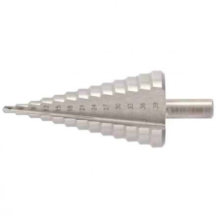 Сверло ступенчатое 4-6-9-12-15-18-21-24-27-30-33-36-39 мм Р6М5 трехгранный хвостовик Барс 72363 купить в Нижневартовске