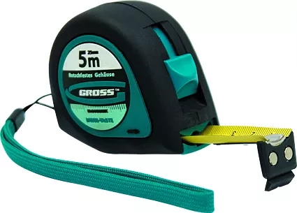Рулетка "Ergonomisch" 5 м x 25 мм магнитный обрезиненный зацеп GROSS 31103 купить в Нижневартовске