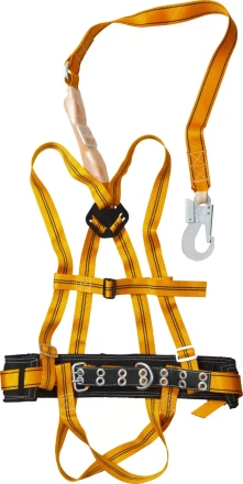 Лямочный пояс СИБИН тип ППДаА, материал стропа - лента, с наплечными и набедренными лямками 11563 купить в Нижневартовске