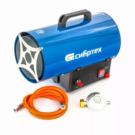 Газовая тепловая пушка СТГ-15, 15 кВт, 500 м3/ч, пропан-бутан Сибртех 96452 купить в Нижневартовске