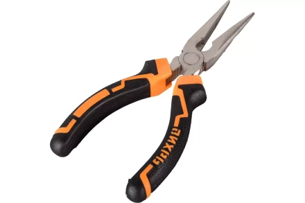 Длинногубцы прямые Вихрь, 160 мм, никелированные, двухкомпонентные рукоятки 73/6/3/10 купить в Нижневартовске