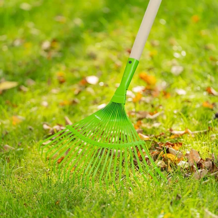 Грабли веерные стальные Palisad, 425 мм, 22 плоских зуба, эмалированные, без черенка, 617705 купить в Нижневартовске