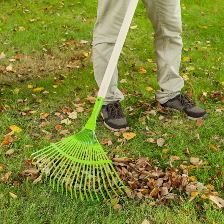 Грабли веерные стальные Palisad, 425 мм, 22 плоских зуба, эмалированные, без черенка, 617705 купить в Нижневартовске