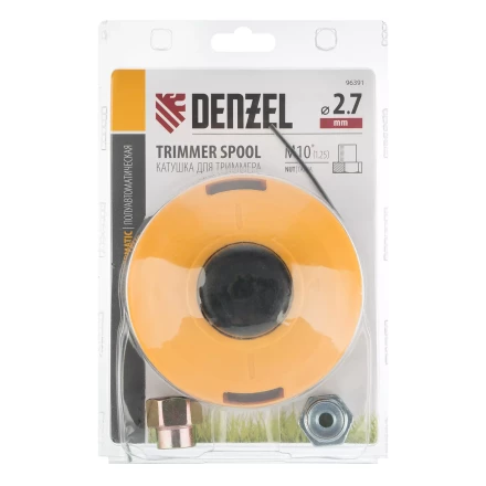 Катушка триммер. полуавтомат, гайка М10,М10,М8, лев.,шаг 1,0 1,25мм Denzel 96391 купить в Нижневартовске