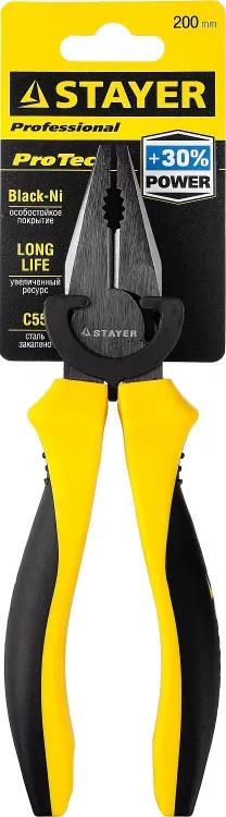 Плоскогубцы комбинированные STAYER "PROTech", эксцентриковое расположение шарнира, 200мм 22027-1-20_z02 купить в Нижневартовске