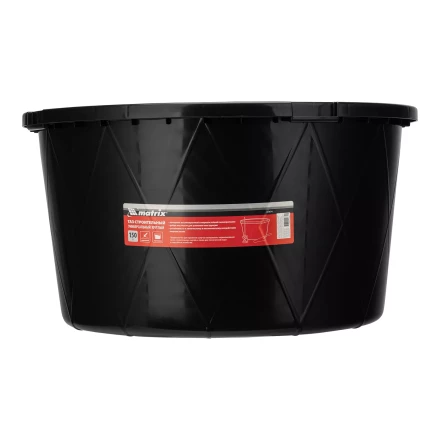 Таз строительный круглый универсальный Matrix 81474, 150л, ударопрочный, с ребрами жесткости купить в Нижневартовске