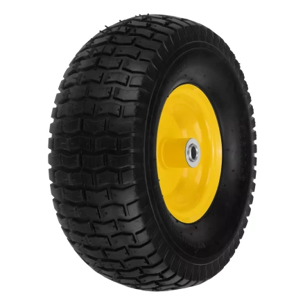 Колесо пневматическое Denzel 15/6.00-6, D 370 мм, подш. внут. диам. 16 мм, длина оси 100 мм 68998 купить в Нижневартовске