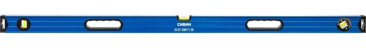 Уровень СИБИН коробчатый усиленный, утолщенный профиль, 2 фрезерованные поверхности, 3 противоударных ампулы (1 поворотная на 360 град), с ручками, 1 34609-120 купить в Нижневартовске