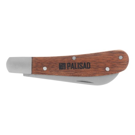 Нож садовый складной Palisad, прямое лезвие, 173 мм, деревянная рукоятка, 790038 купить в Нижневартовске