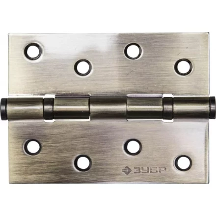 Петля универсальная ЗУБР "ЭКСПЕРТ", 2 подшипника, цвет ст. латунь (AB), с крепежом, 100х75х2,5мм, 2 шт 37601-100-5 купить в Нижневартовске