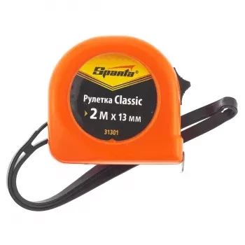 Рулетка Classic, 2 м х 13 мм, пластиковый корпус  SPARTA 31301 купить в Нижневартовске