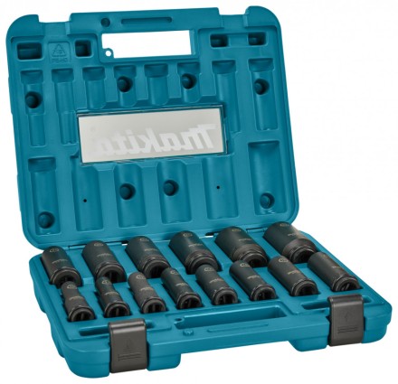 Набор ударных головок Impact Black Makita 1/2, 14 шт Makita E-16586 купить в Нижневартовске